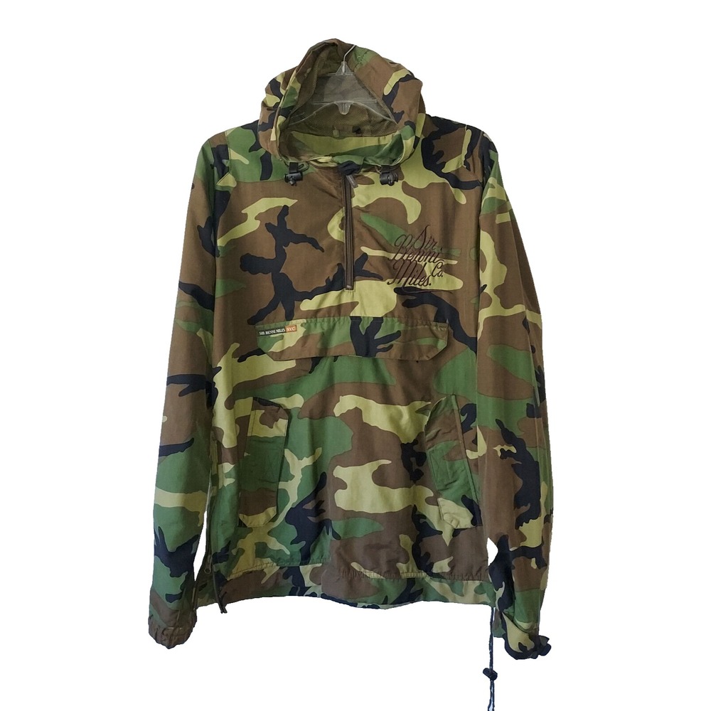 Sir Benni Miles Mens Medium Camouflage Popover Hoodie Activewear Jacket‎